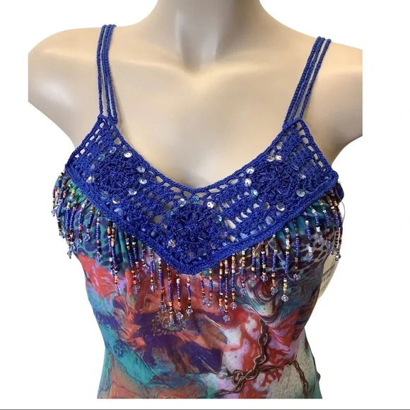 Love Amour Knitted Sublimation & Beads Top Size Medium New With Tags - Picture 3 of 5